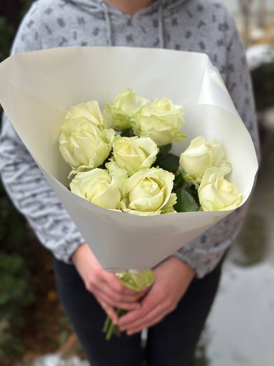 9 Stiele Rosen gelb (50 cm)