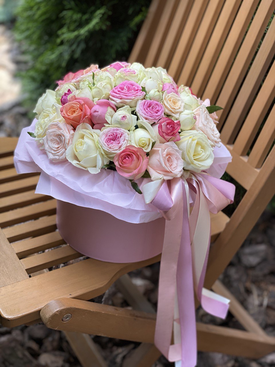Hutbox M (Weiß, Rosa)