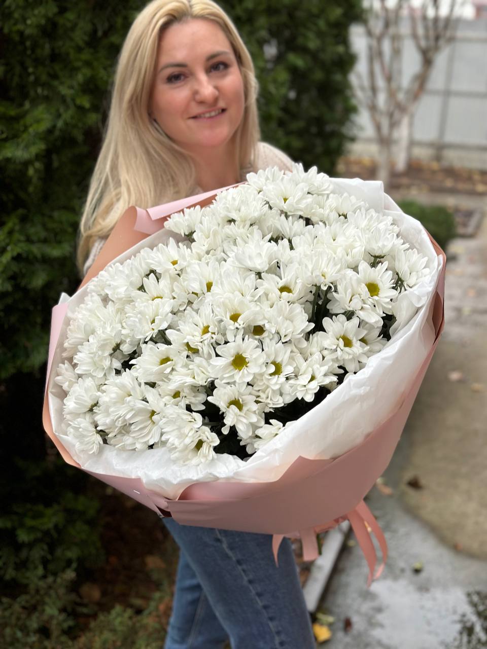 Neue Verpackung 19 Stiele - Weiße Margeriten-Chrysantheme