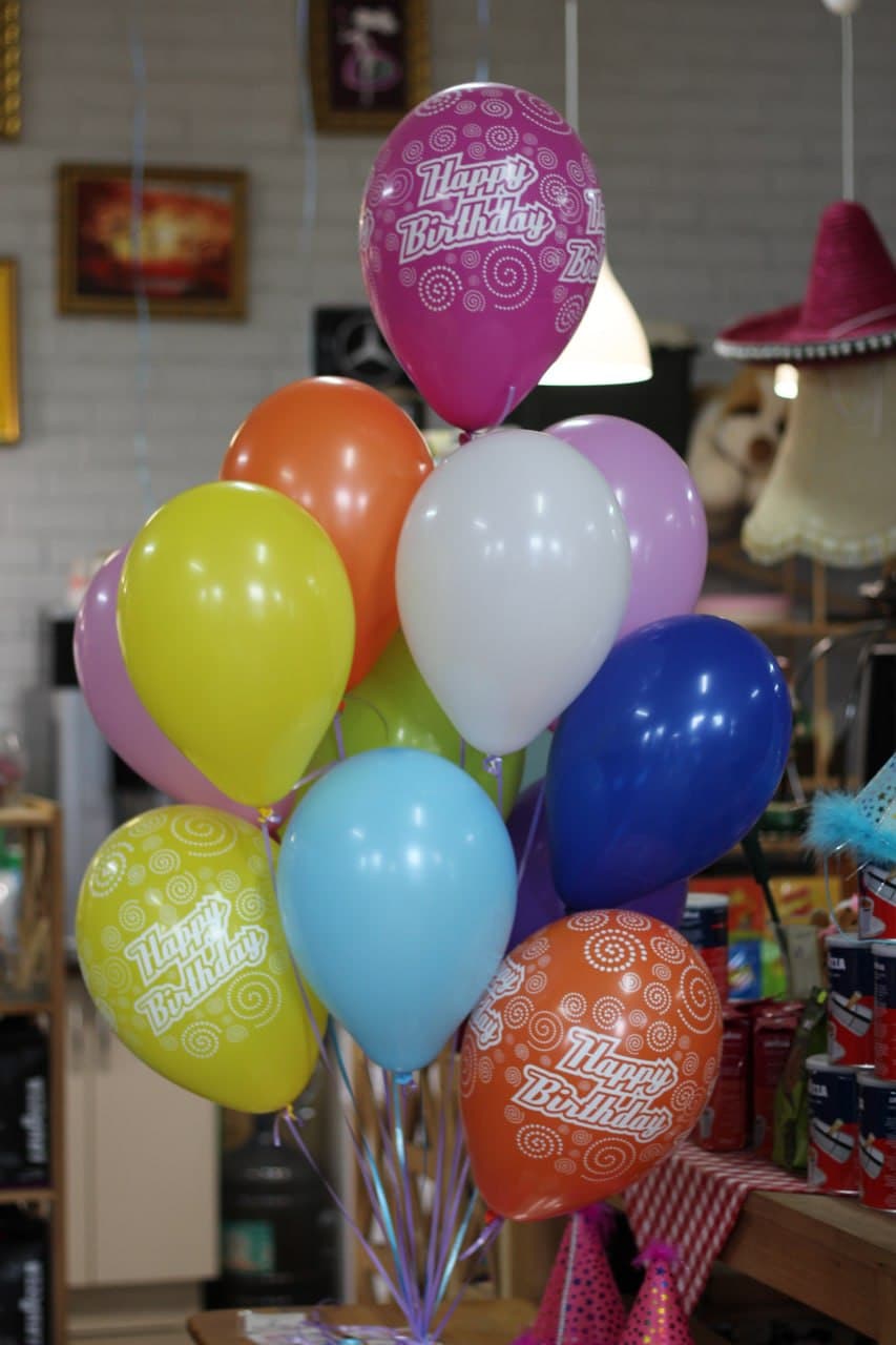 Set: Latex Ballons assortiert 10 Stk., Latex Ballons Alles Gute zum Geburtstag 5 Stk.