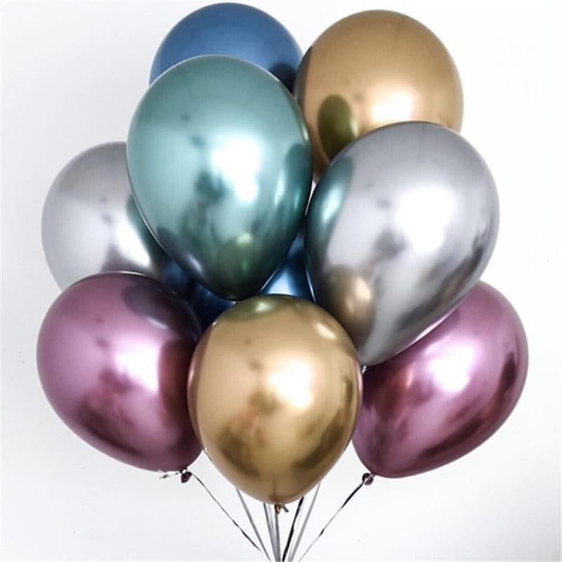 Set: Chrom-Luftballons 9 Stk.