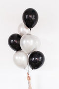 Set: Latexballons (Grau und Schwarz) 7 Stk.