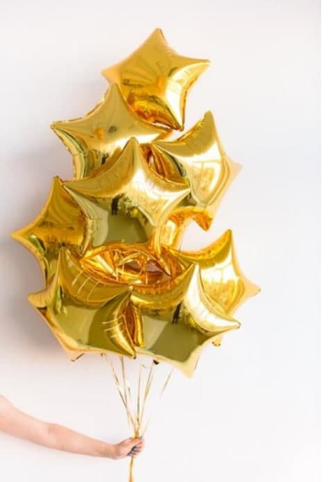 Set: Foliensterne (Gold) 8 Stk.