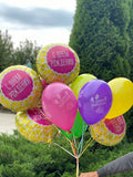 Set: 5 Folienballons "Alles Gute zum Geburtstag", 5 Latexballons "Alles Gute zum Geburtstag"