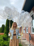 Konfetti-Luftballon 1 Stk. (Konfetti-Farbe: Gold / Silber / Blau / Rosa)-mit Hi-Float