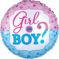 Folienballon Girl or Boy (Rosa und Blau)