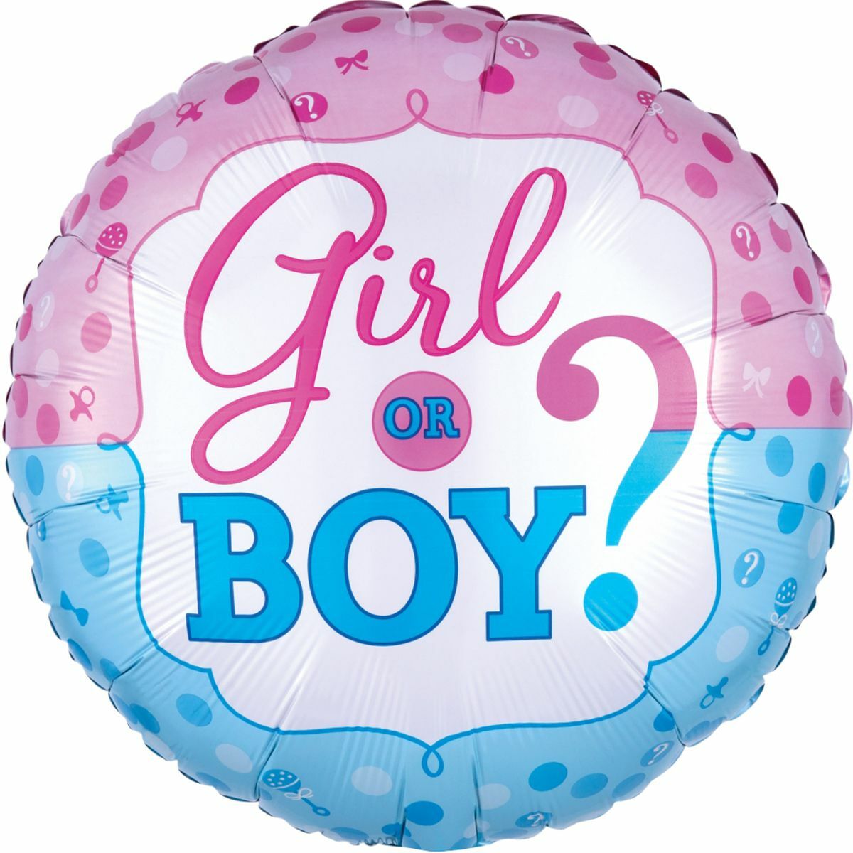 Folienballon Girl or Boy (Rosa und Blau)